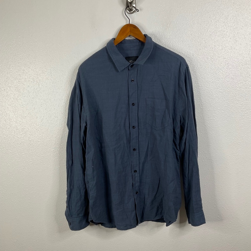 Rails Men's Wyatt‎ Sea Blue Button Down Shirt Size Xlarge